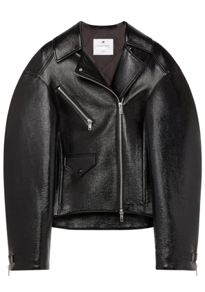 Courrèges Cocoon Vinyl biker jacket - Black