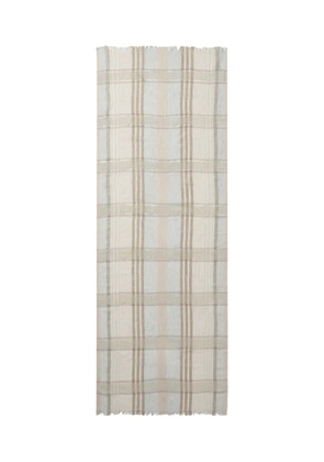 Peserico metallic plaid scarf - Neutrals
