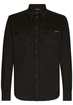 Dolce & Gabbana coated denim shirt - Black