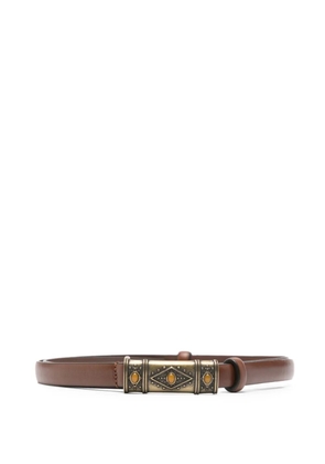 Ba&Sh leather rectangle-buckle belt - Brown
