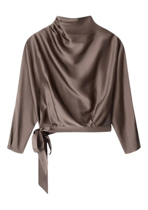 STAUD Phoebe silk top - Brown