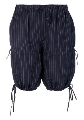 Jean Paul Gaultier Pre-Owned pinstripe gathered shorts - Blue