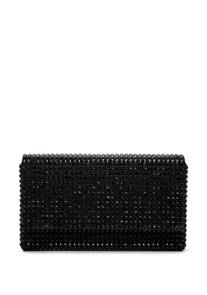 Amina Muaddi Superamini Paloma crystal-embellished clutch bag - Black