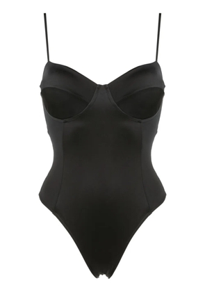 Brigitte spaghetti-straps high-cut swimsuit - Black