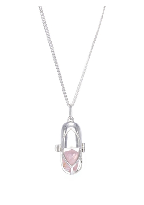 Capsule Eleven capsule crystal pendant necklace - Silver