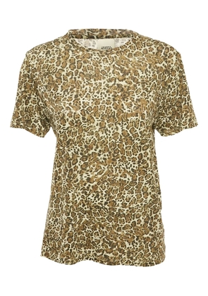 ISABEL MARANT 2020s leopard-print cotton T-shirt - Green