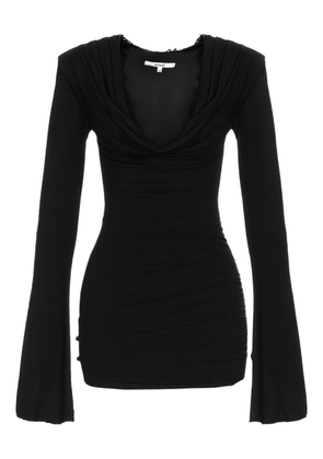 MANURÍ Alma lace-trim mini dress - Black