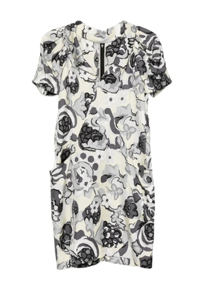 Balenciaga Pre-Owned 2000s floral-print short-sleeve dress - Grey