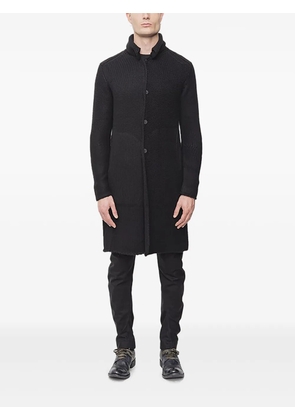 Devoa roll-neck knitted cardigan - Black