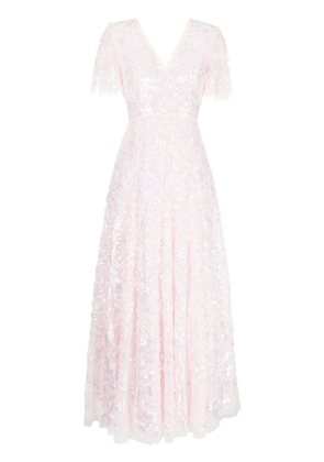 Needle & Thread sequin-embellished gown - Pink
