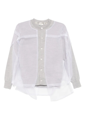Comme Des Garçons layered wool cardigan - Grey