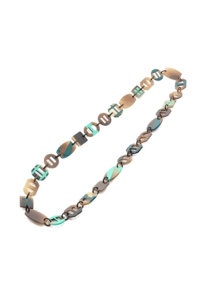 Hermès Pre-Owned geometric necklace - Brown