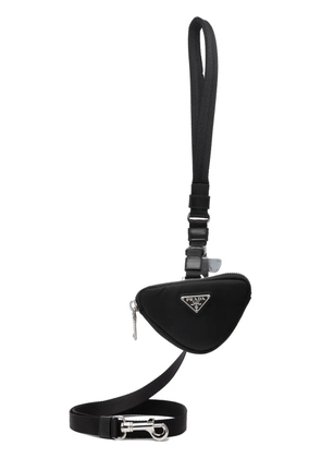 Prada logo-plaque dog lead - Black