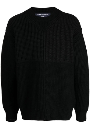 Comme des Garçons Homme long-sleeved wool jumper - Black
