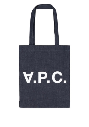 A.P.C. logo laure tote bag - Blue