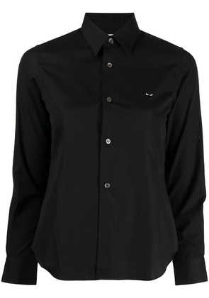 Comme Des Garçons Play-logo longsleeved shirt - Black