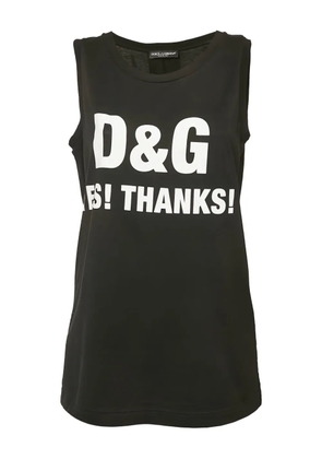 Dolce & Gabbana Pre-Owned logo-print sleeveless top - Black