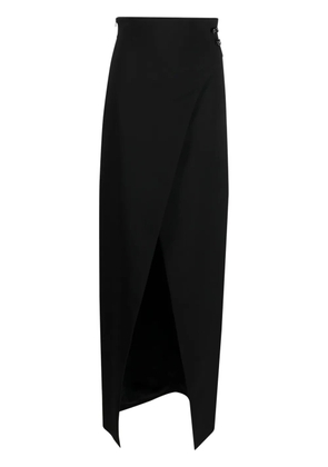 Genny asymmetric wrap skirt - Black