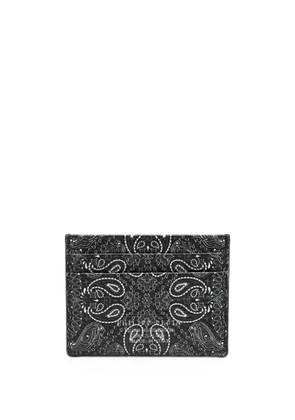 Philipp Plein logo-print leather cardholder - Black