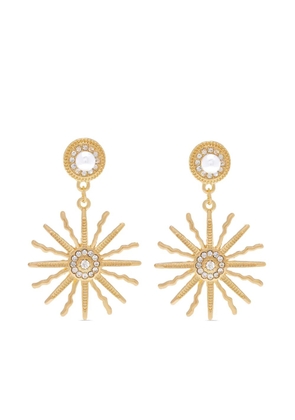 HZMER JEWELLERY embellished sun-motif earrings - Gold
