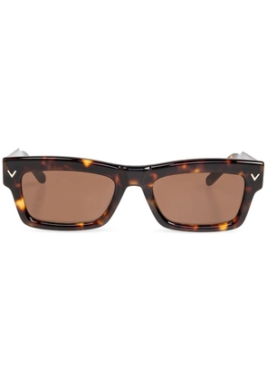 VALENTINO GARAVANI EYEWEAR V-shape rectangular sunglasses - Brown