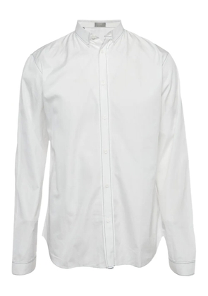 Christian Dior Pre-Owned contrast-stitch cotton shirt - White