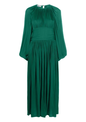 Baruni poet-sleeve flared maxi dress - Green
