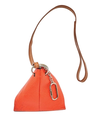 Celine Pre-Owned triangle leather coin purse - Orange