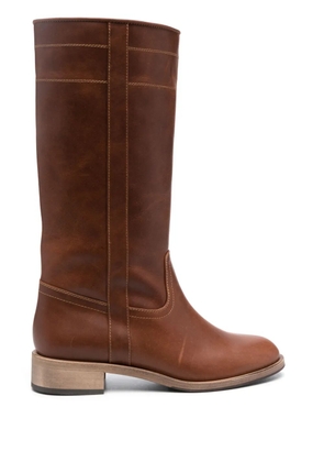Scarosso leather knee-high boots - Brown