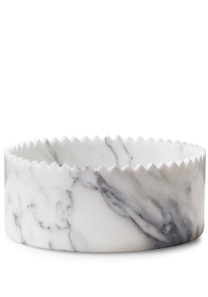 Editions Milano Triangoli Vessel Arabescato marble vase (25cm) - White