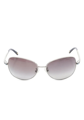 Tiffany & Co. Pre-Owned 2010 rhinestone geometric sunglasses - Silver