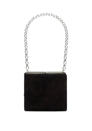 Bottega Veneta Pre-Owned 20th Century Suede Frame Clutch on Chain handbag - Brown
