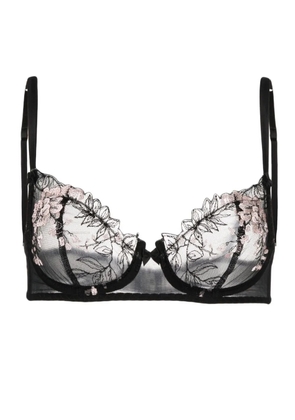 Gilda & Pearl lace silk bra - Black