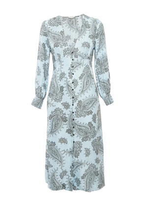 SANDRO paisley-print dress - Blue