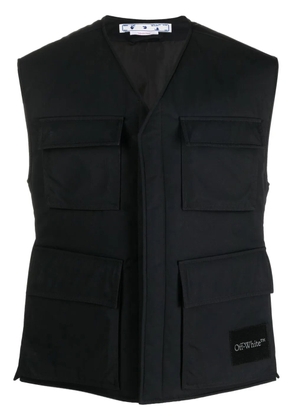 Off-White Wave Tag padded vest - Black