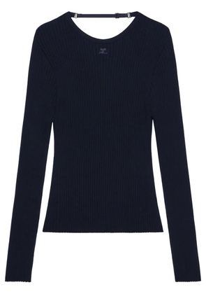 Courrèges strap-detail jumper - Blue