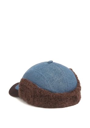 Marni denim ear-flap baseball cap - Blue
