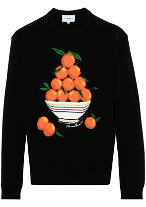 Casablanca Pyramide D'Oranges intarsia-knit jumper - Black
