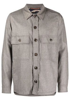 Jacob Cohën long-sleeve wool shirt jacket - Grey
