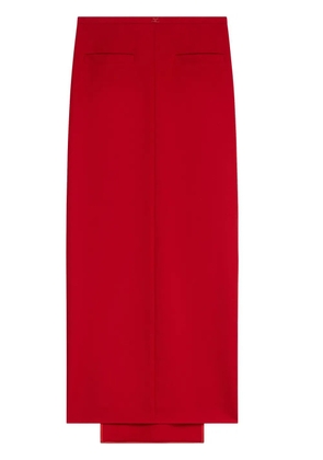 Courrèges Herritage virgin wool maxi skirt - Red