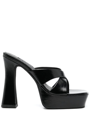 Senso Titan 130mm leather sandals - Black