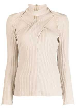 J Koo crossover long-sleeve top - Green