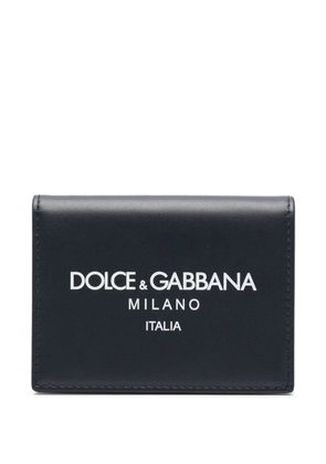Dolce & Gabbana logo-print leather wallet - Blue