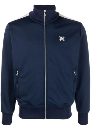 Palm Angels logo-embroidered track jacket - Blue