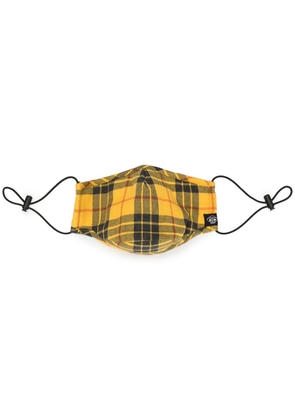 Mostly Heard Rarely Seen check print face mask - Yellow