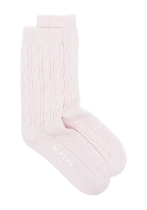 N.Peal cable house sock - Pink