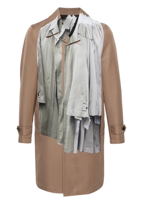 Comme des Garçons Homme Plus Trompe L'oeil single-breasted trenchcoat - Brown