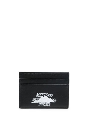 MSFTSrep logo-print card holder - Black