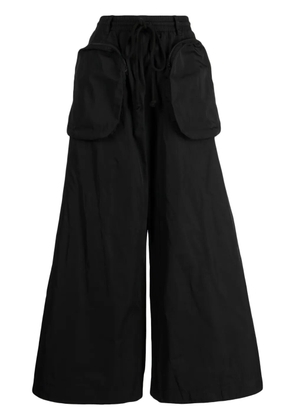 Melitta Baumeister oversized-pockets wide-leg trousers - Black