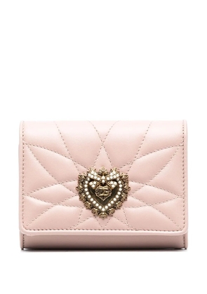 Dolce & Gabbana Devotion logo-plaque wallet - Pink